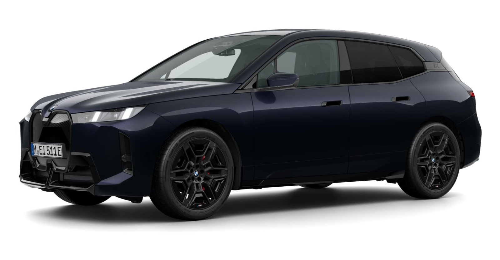 BMW iX xDrive45 in Schwarz von vorne