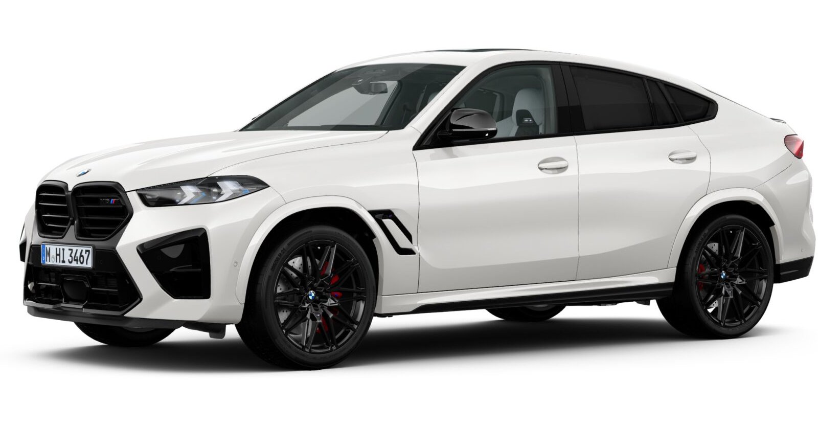BMW X6 M in Weiß von vorne