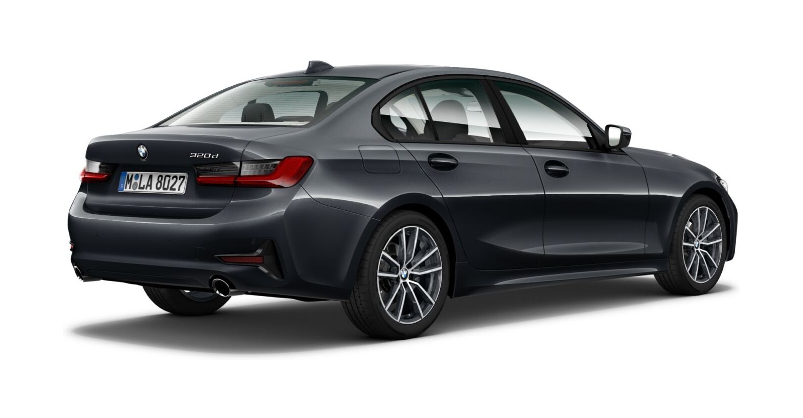 BMW BMW 3er in Grau von hinten BMW BMW 3er in Grau von hinten