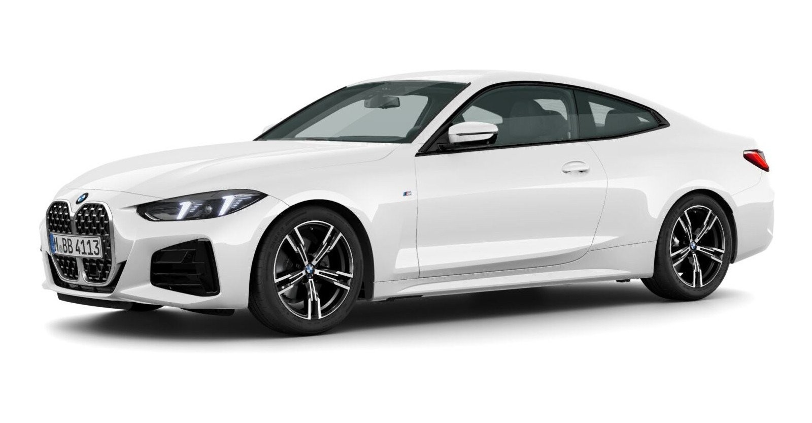 BMW 420d Coupe in Weiß von vorne