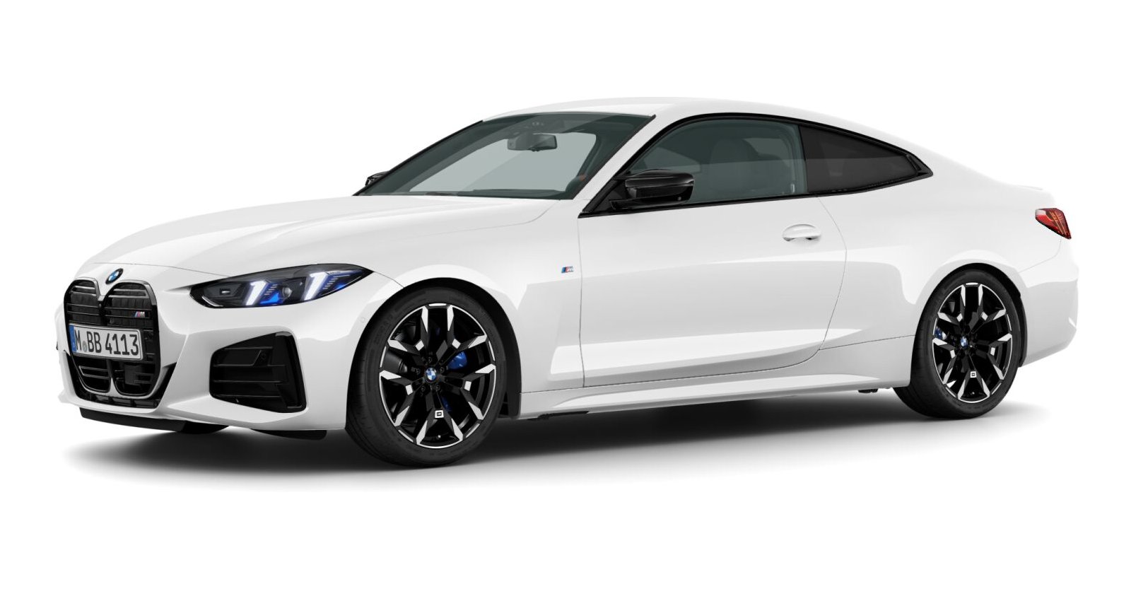 BMW M440i xDrive Coupé in Weiß von vorne