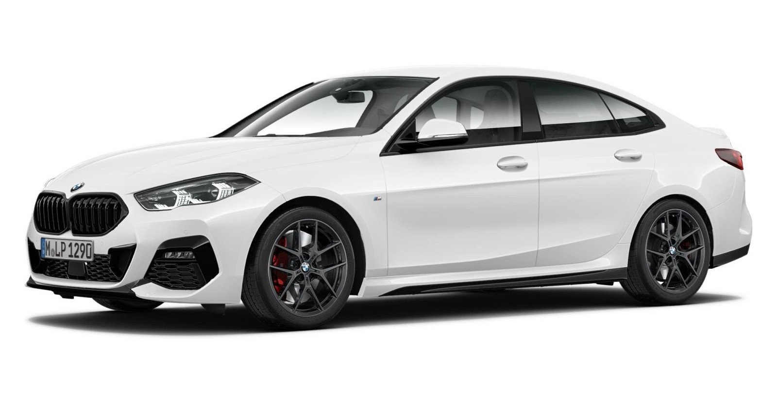 BMW 218i Gran Coupé in Weiß von vorne