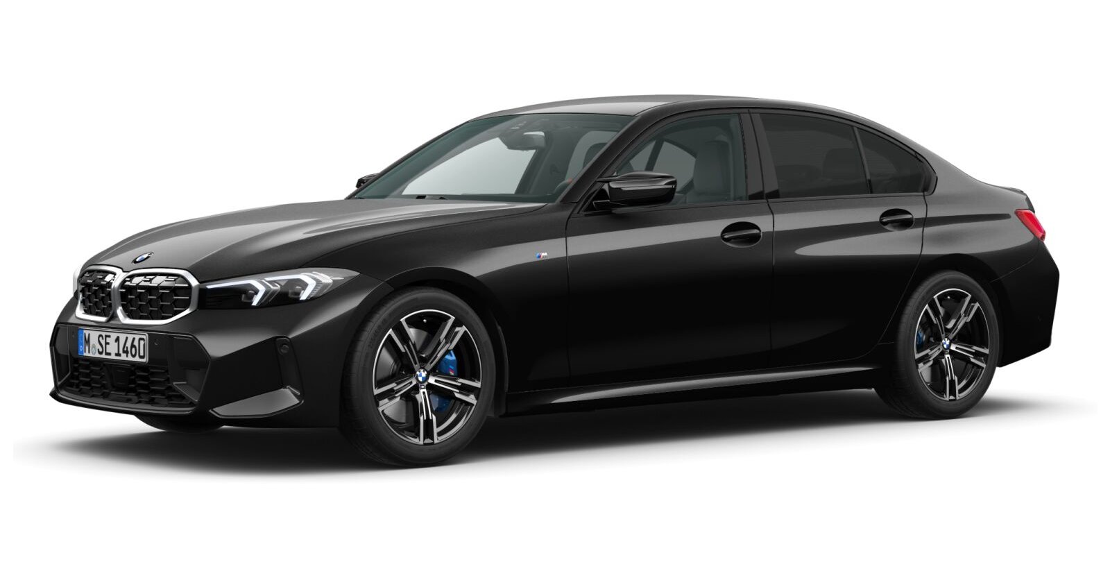 BMW BMW 3er in Schwarz von vorne