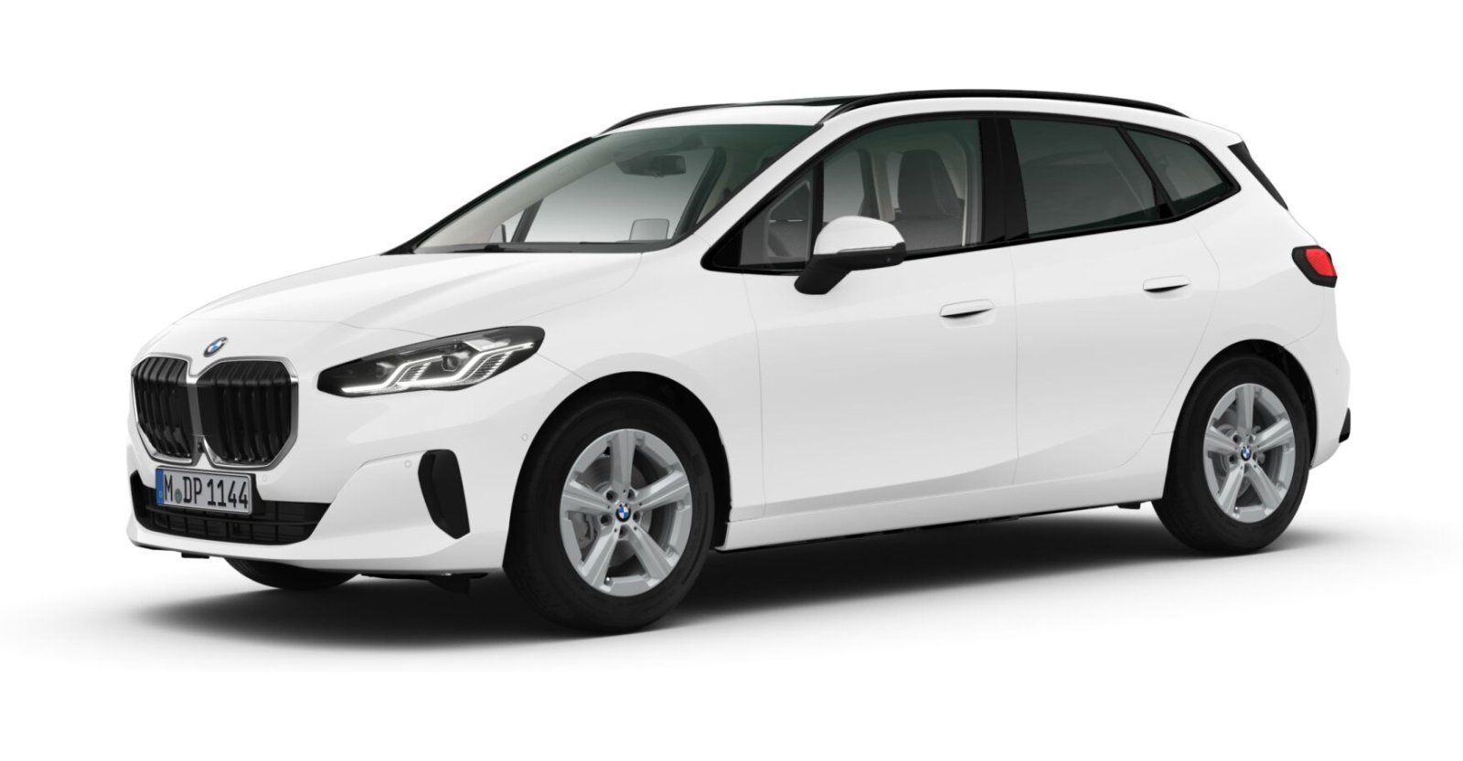 BMW 220i Active Tourer in Weiß von vorne
