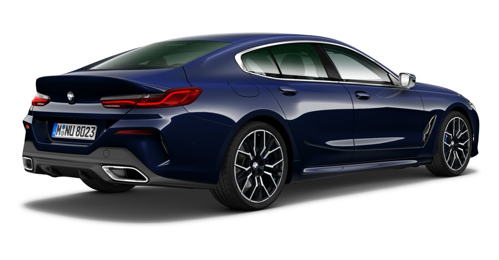 BMW BMW 8er in Blau von hinten BMW BMW 8er in Blau von hinten