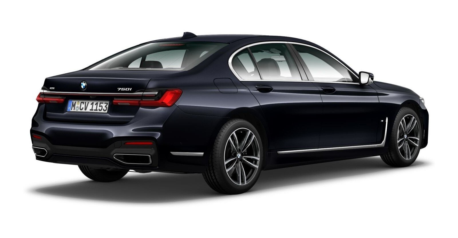 BMW BMW 7er in Schwarz von hinten BMW BMW 7er in Schwarz von hinten