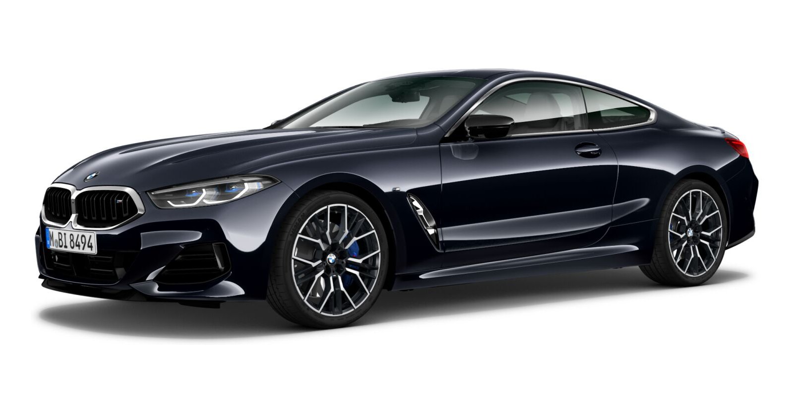 BMW M850i xDrive Coupé in Schwarz von vorne BMW M850i xDrive Coupé in Schwarz von vorne
