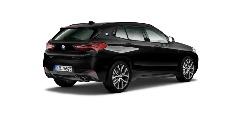 BMW BMW X in Schwarz von hinten
