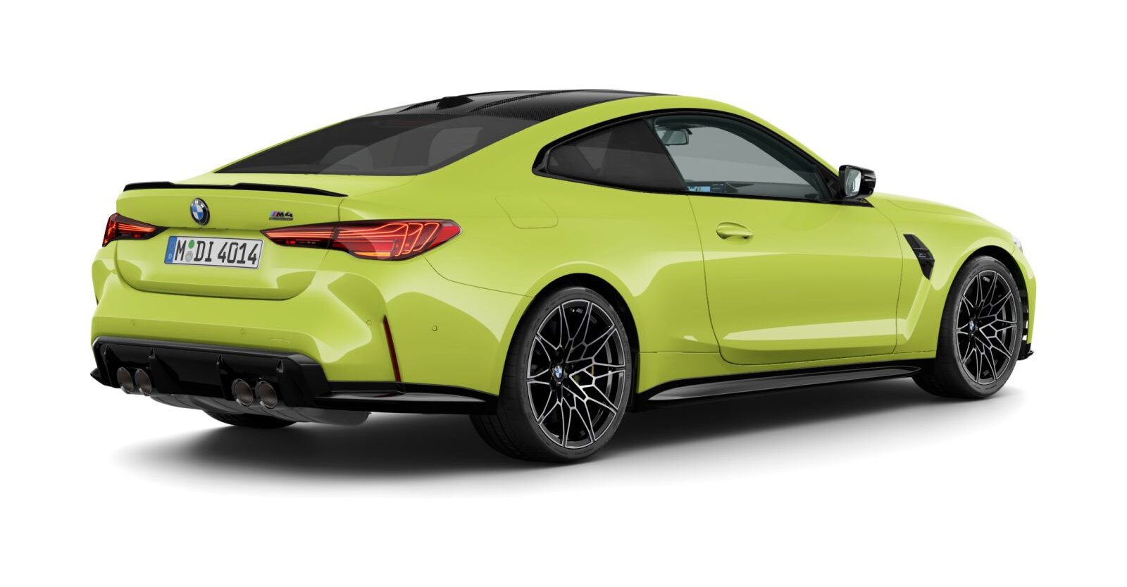 BMW BMW M in Gelb von hinten BMW BMW M in Gelb von hinten