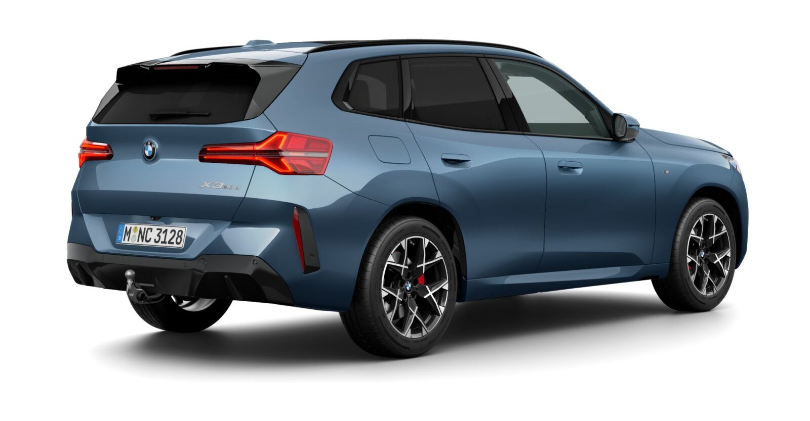 BMW BMW X in Blau von hinten