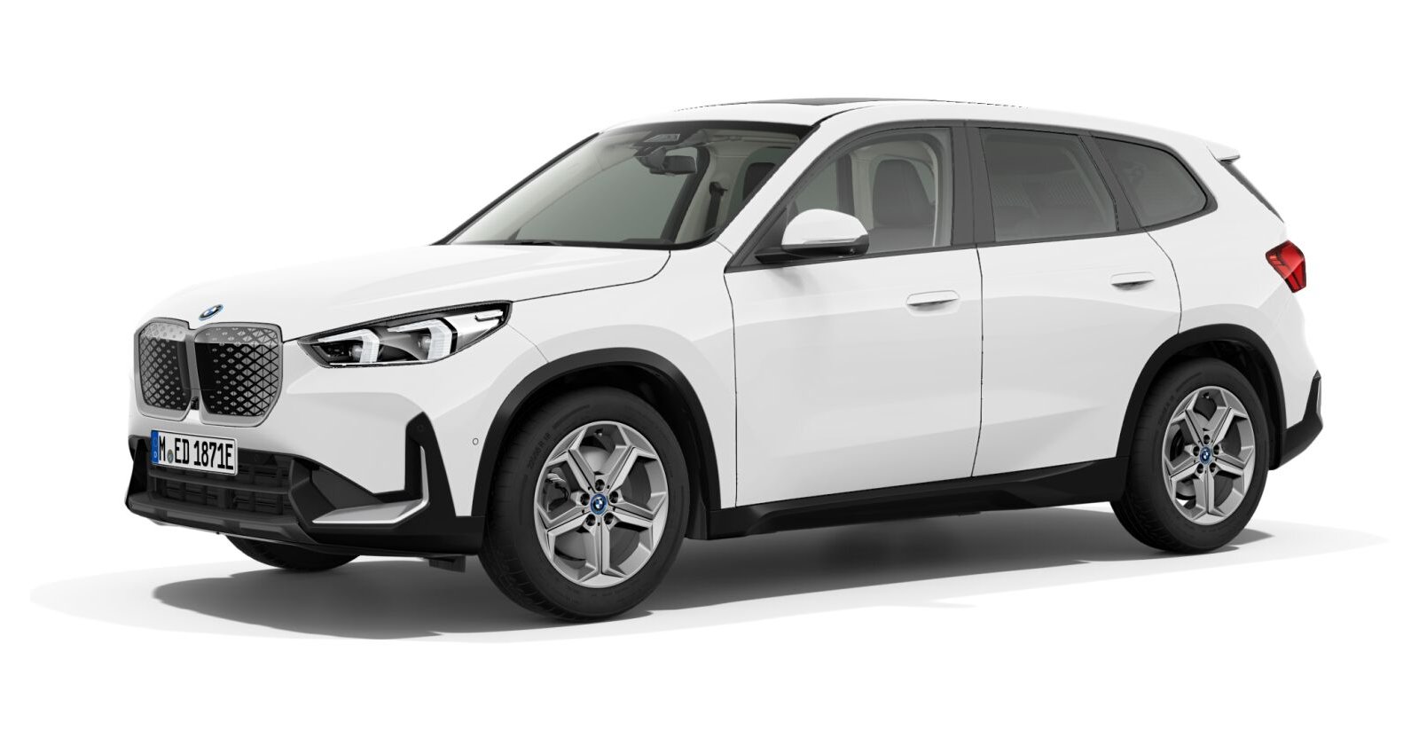 BMW iX1 eDrive20 in Weiß von vorne