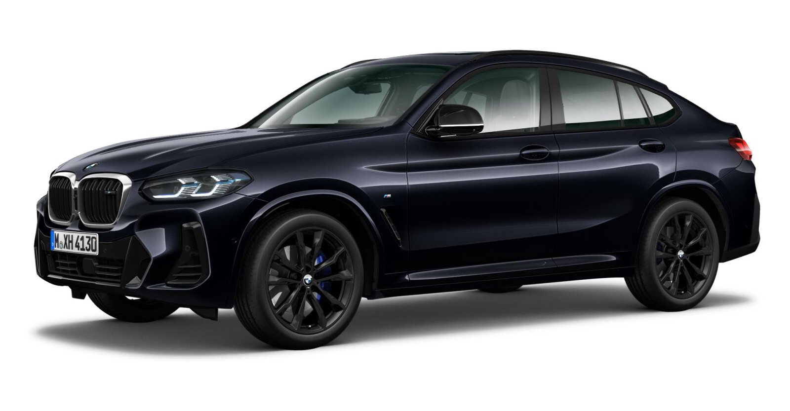 BMW X4 M40d in Schwarz von vorne