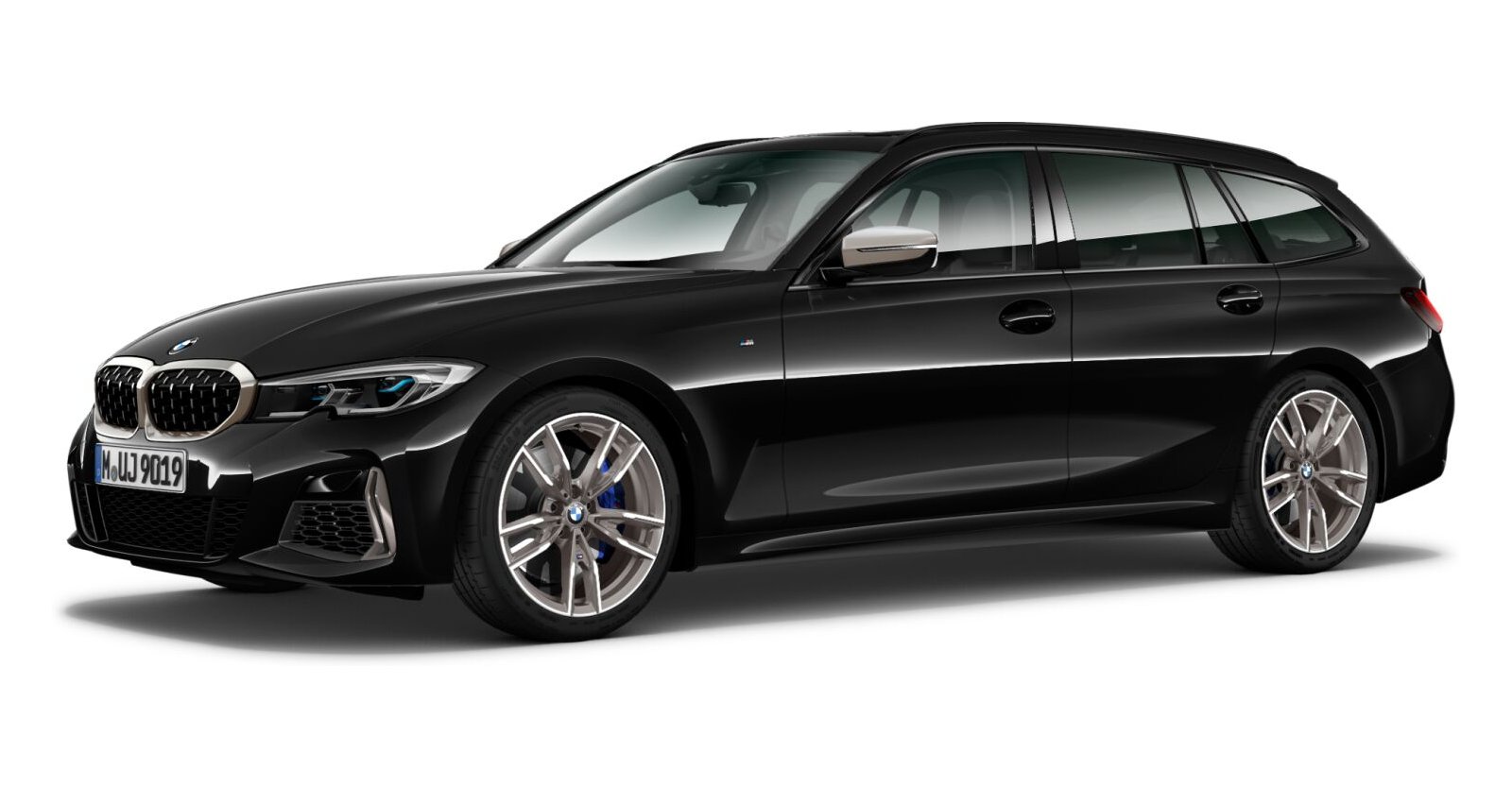 BMW BMW 3er in Schwarz von vorne BMW BMW 3er in Schwarz von vorne