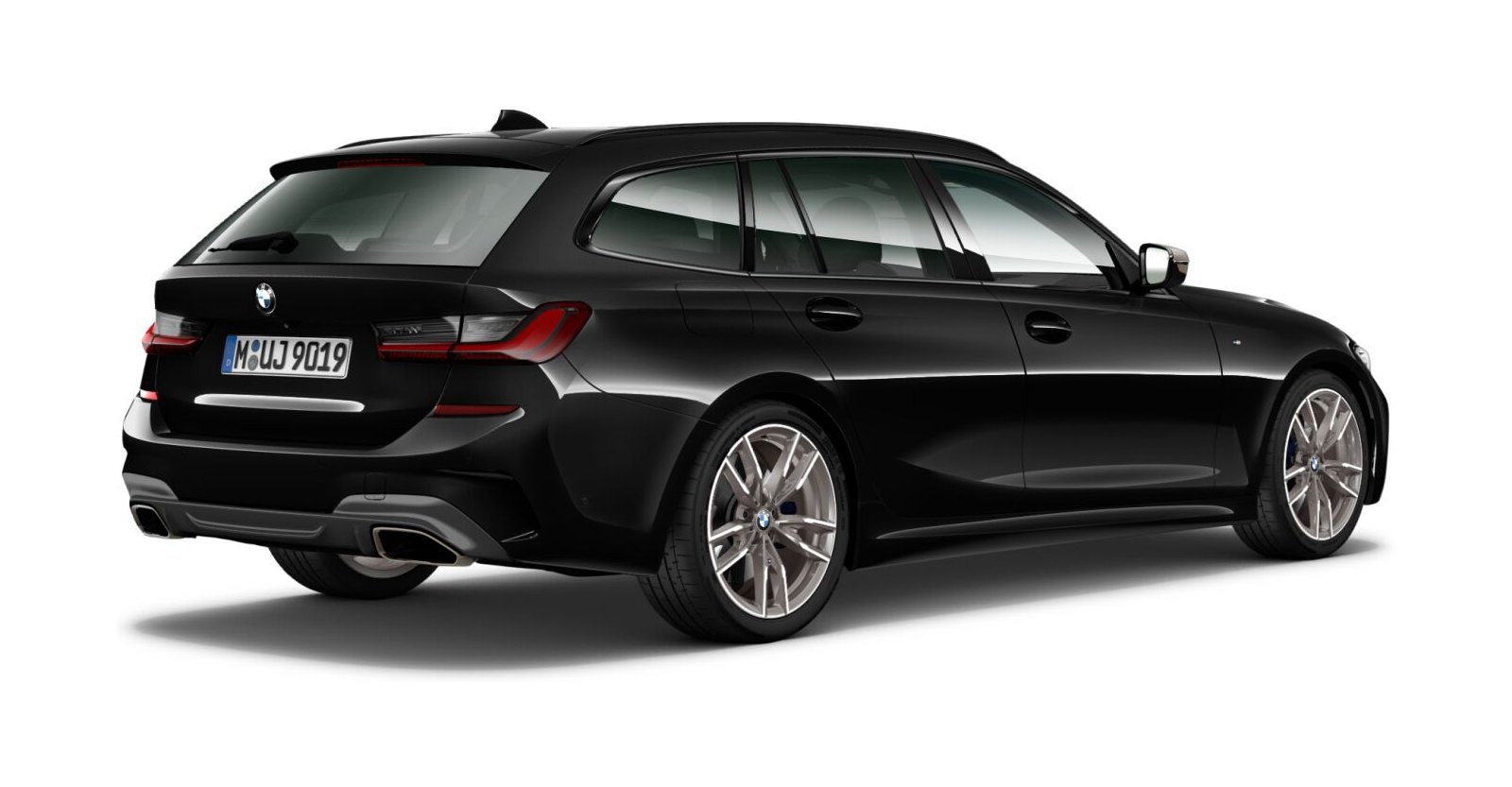BMW BMW 3er in Schwarz von hinten BMW BMW 3er in Schwarz von hinten