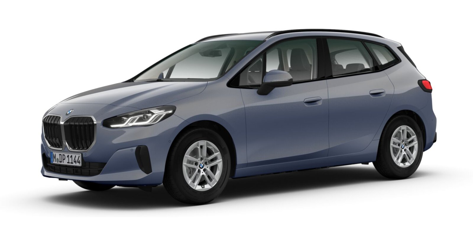 BMW 218d Active Tourer in Grau von vorne BMW 218d Active Tourer in Grau von vorne