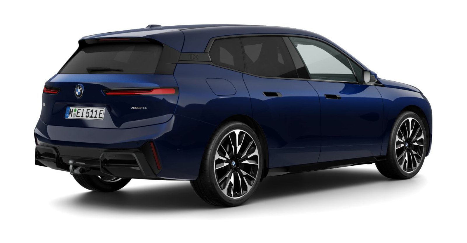 BMW BMW I in Blau von hinten