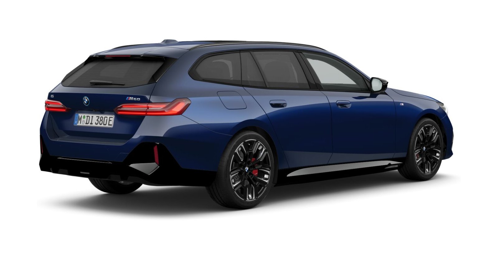 BMW BMW I in Blau von hinten BMW BMW I in Blau von hinten