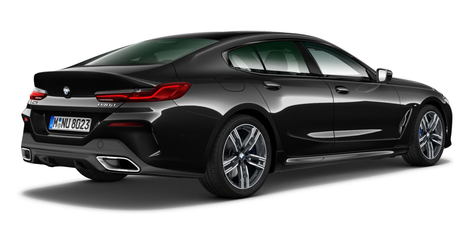 BMW BMW 8er in Schwarz von hinten BMW BMW 8er in Schwarz von hinten