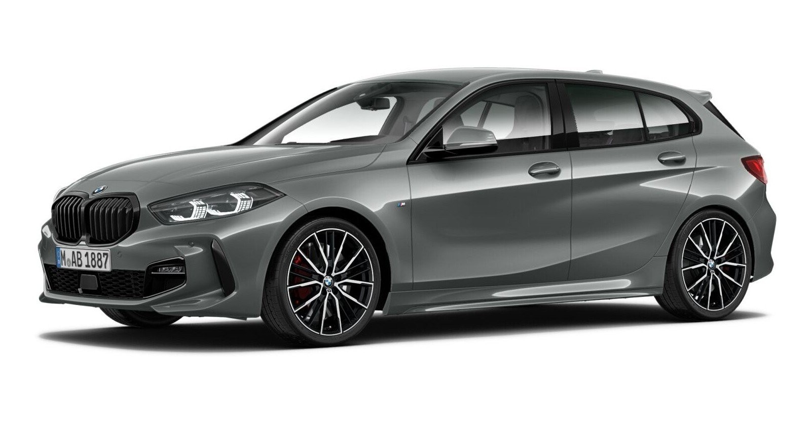 BMW 118d in Grau von vorne BMW 118d in Grau von vorne