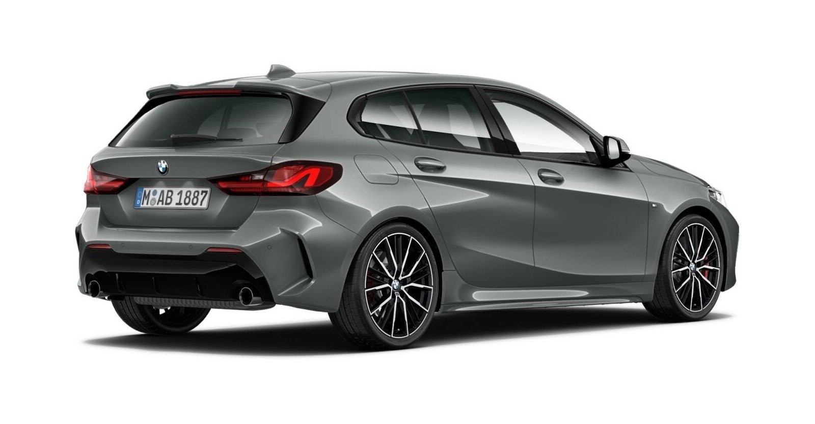 BMW BMW 1er in Grau von hinten BMW BMW 1er in Grau von hinten