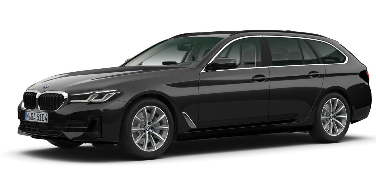 BMW BMW 5er in Schwarz von vorne BMW BMW 5er in Schwarz von vorne