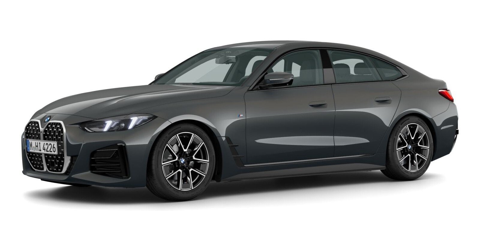BMW 420d Gran Coupe in Grau von vorne