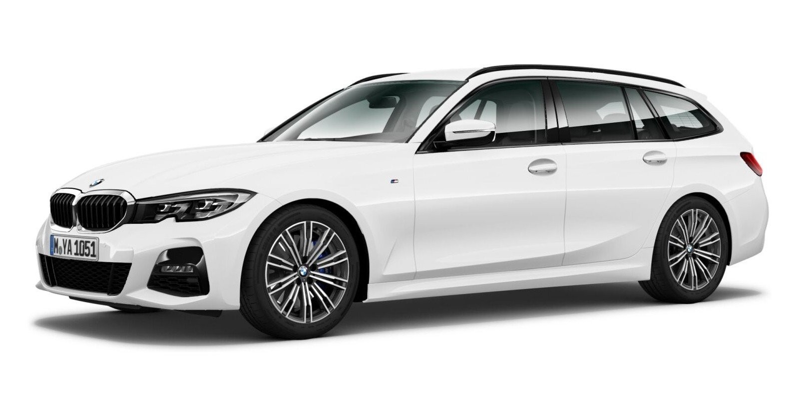 BMW 330d xDrive Touring in Weiß von vorne BMW 330d xDrive Touring in Weiß von vorne