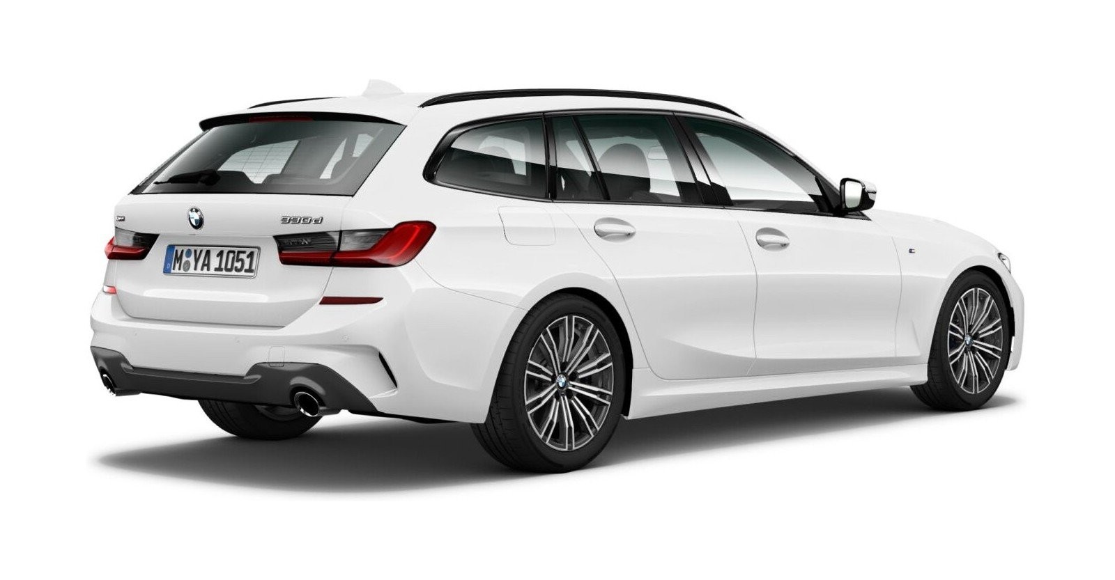 BMW BMW 3er in Weiß von hinten