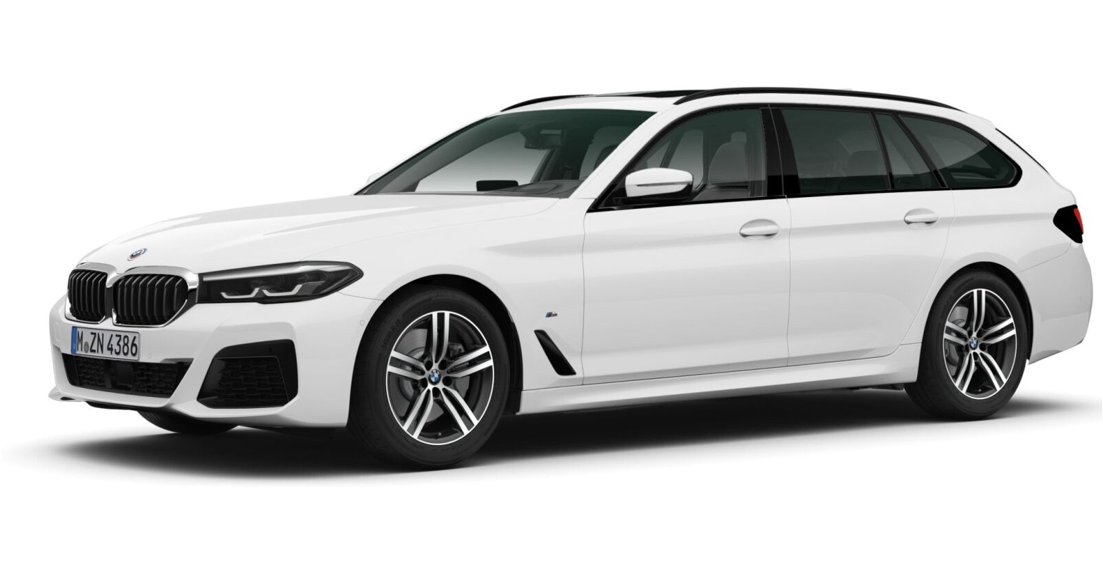BMW BMW 5er in Weiß von vorne BMW BMW 5er in Weiß von vorne