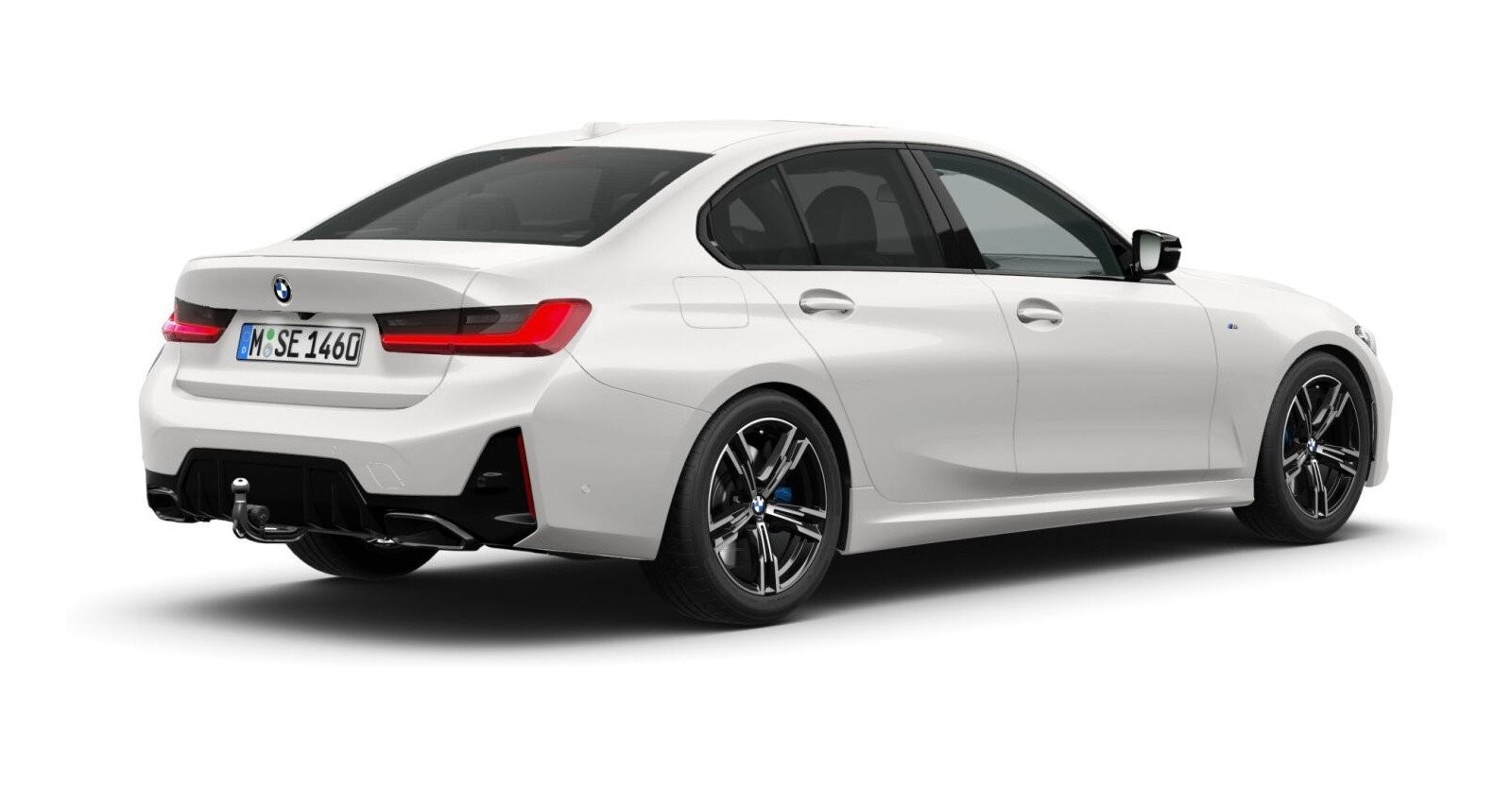BMW BMW 3er in Weiß von hinten BMW BMW 3er in Weiß von hinten