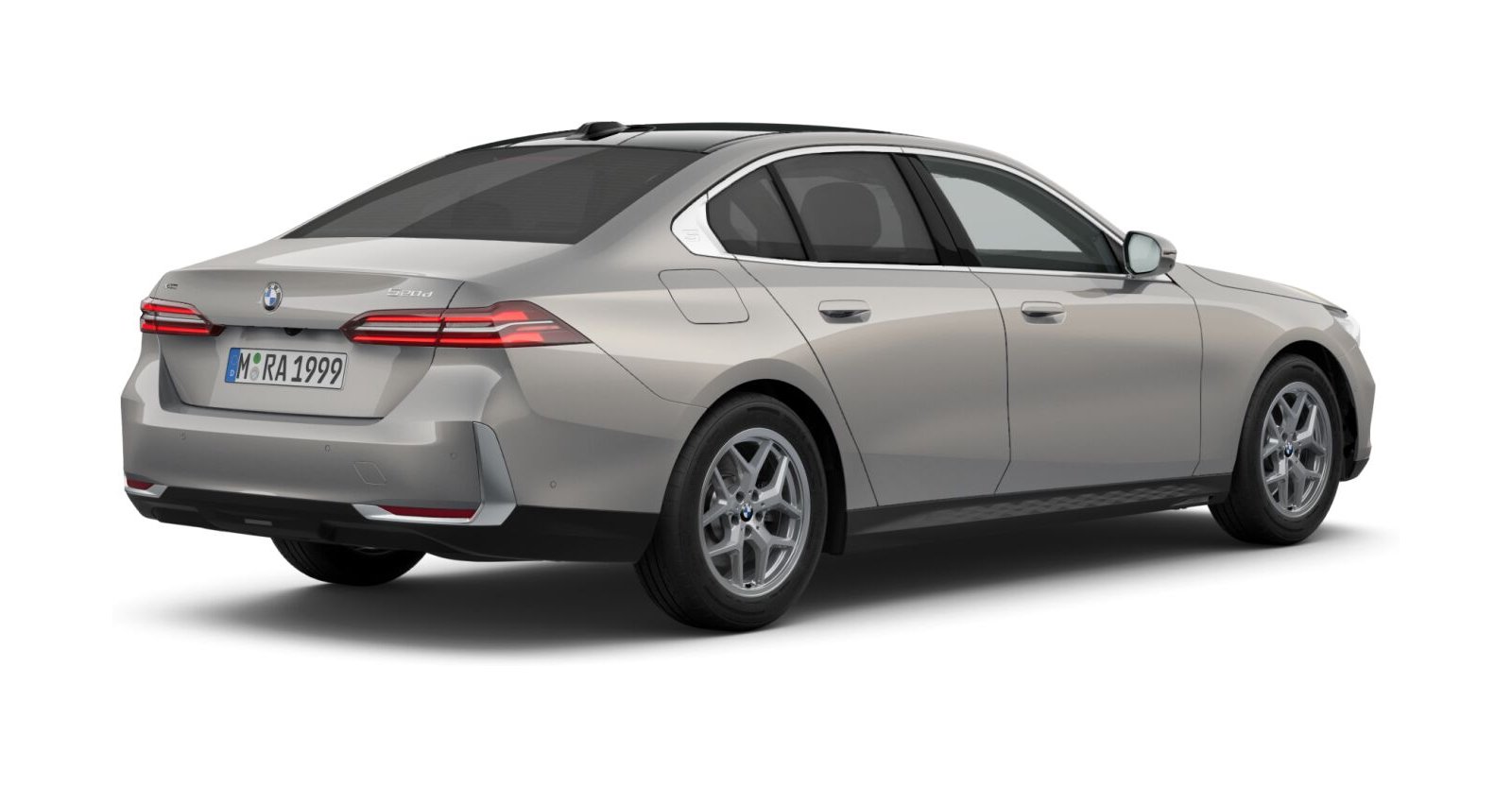 BMW BMW 5er in Grau von hinten