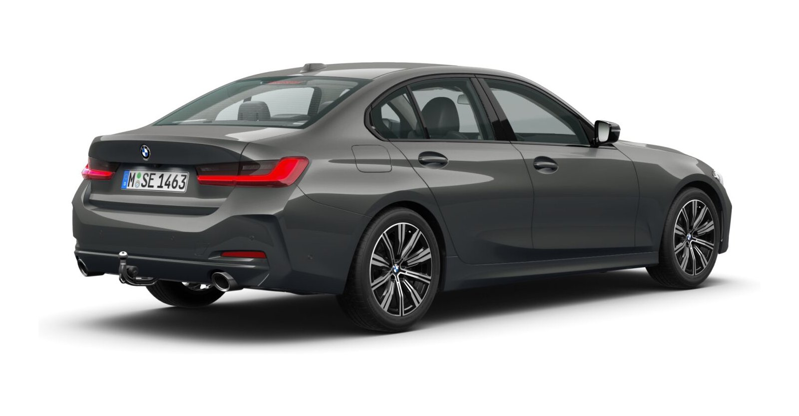 BMW BMW 3er in Grau von hinten BMW BMW 3er in Grau von hinten
