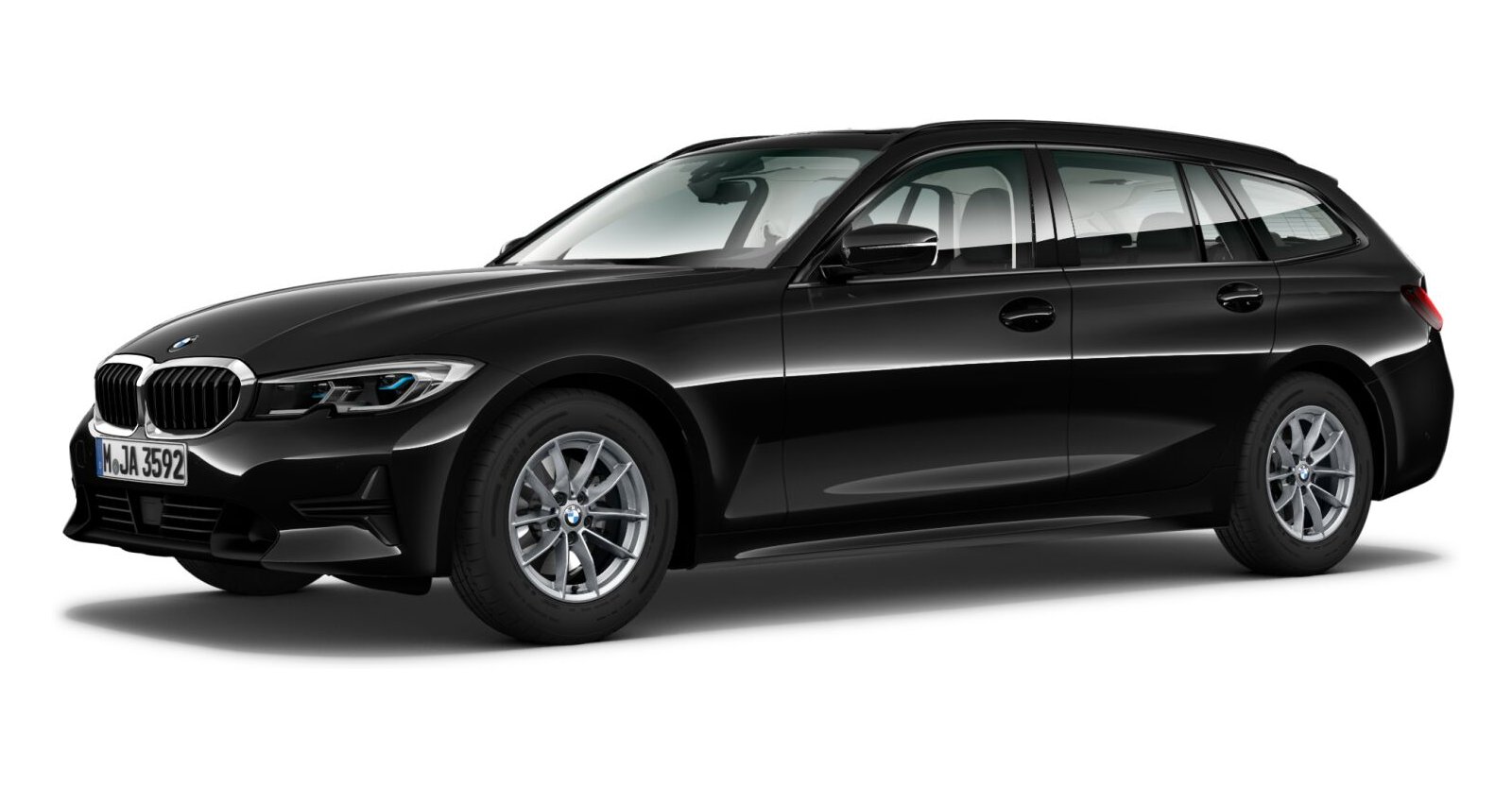 BMW 318i Touring in Schwarz von vorne
