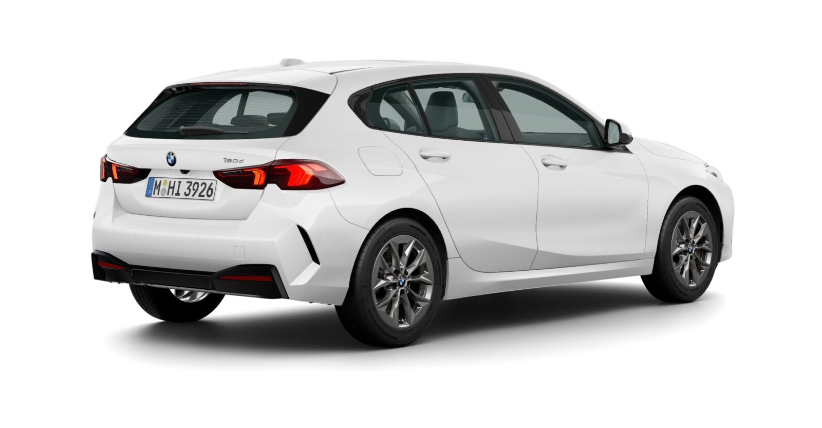 BMW BMW 1er in Weiß von hinten