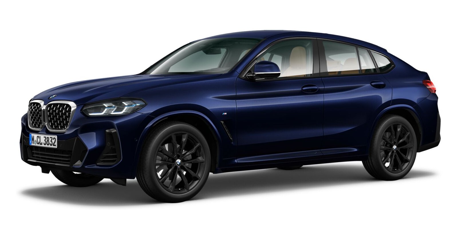 BMW X4 xDrive20d in Blau von vorne