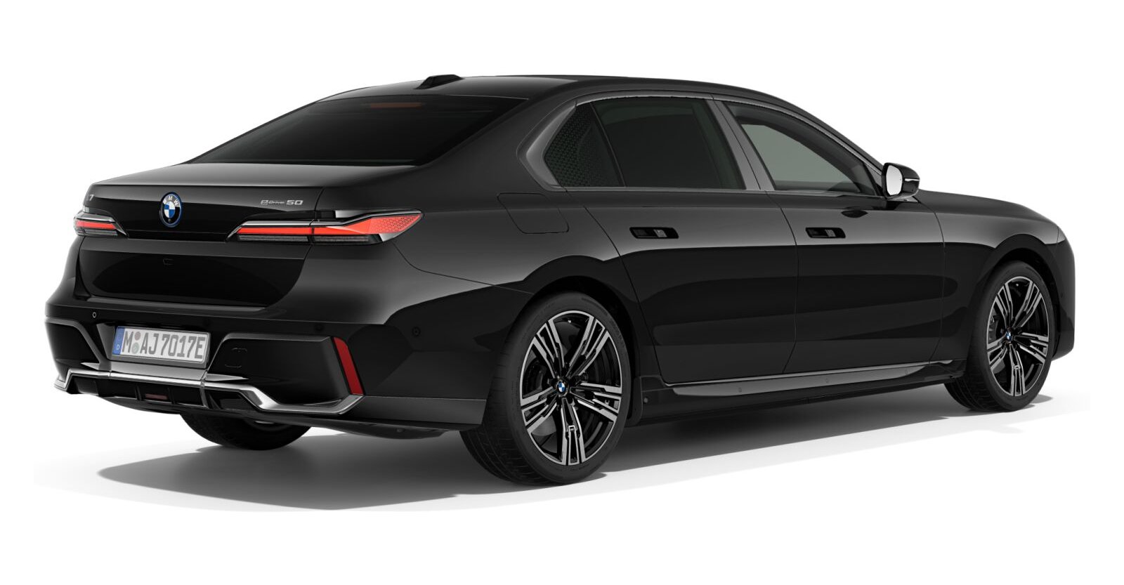 BMW BMW I in Schwarz von hinten BMW BMW I in Schwarz von hinten