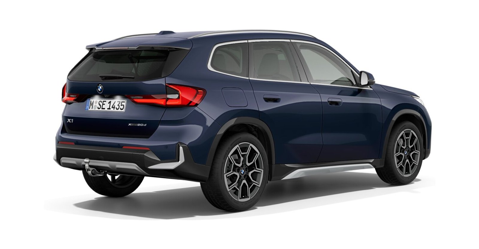 BMW BMW X in Blau von hinten