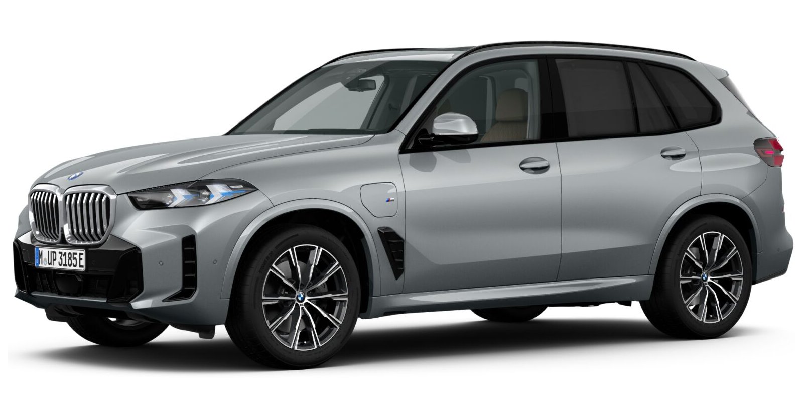 BMW X5 xDrive50e in Grau von vorne