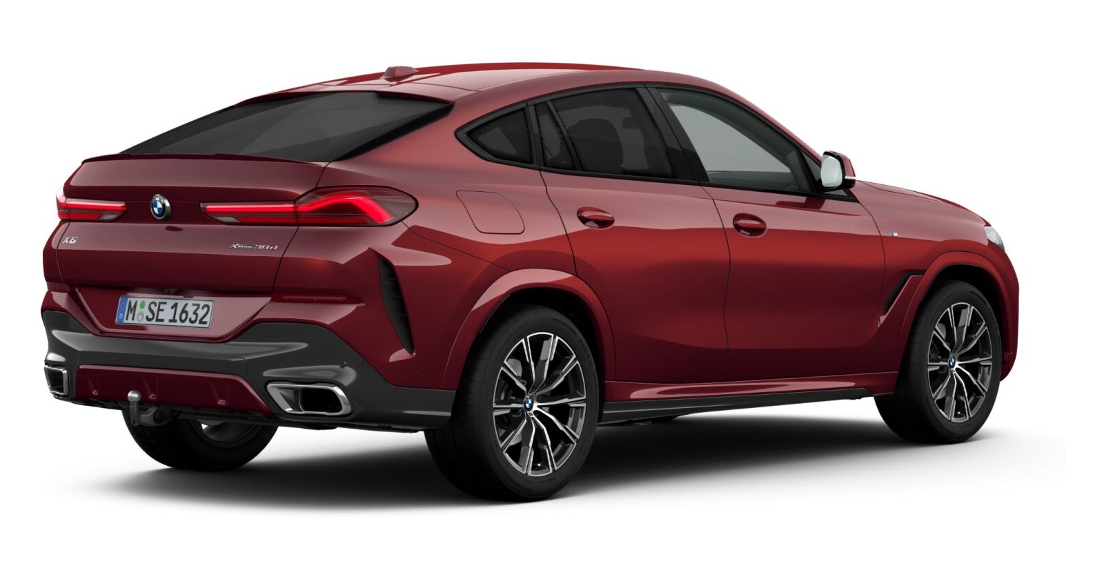 BMW BMW X in Rot von hinten
