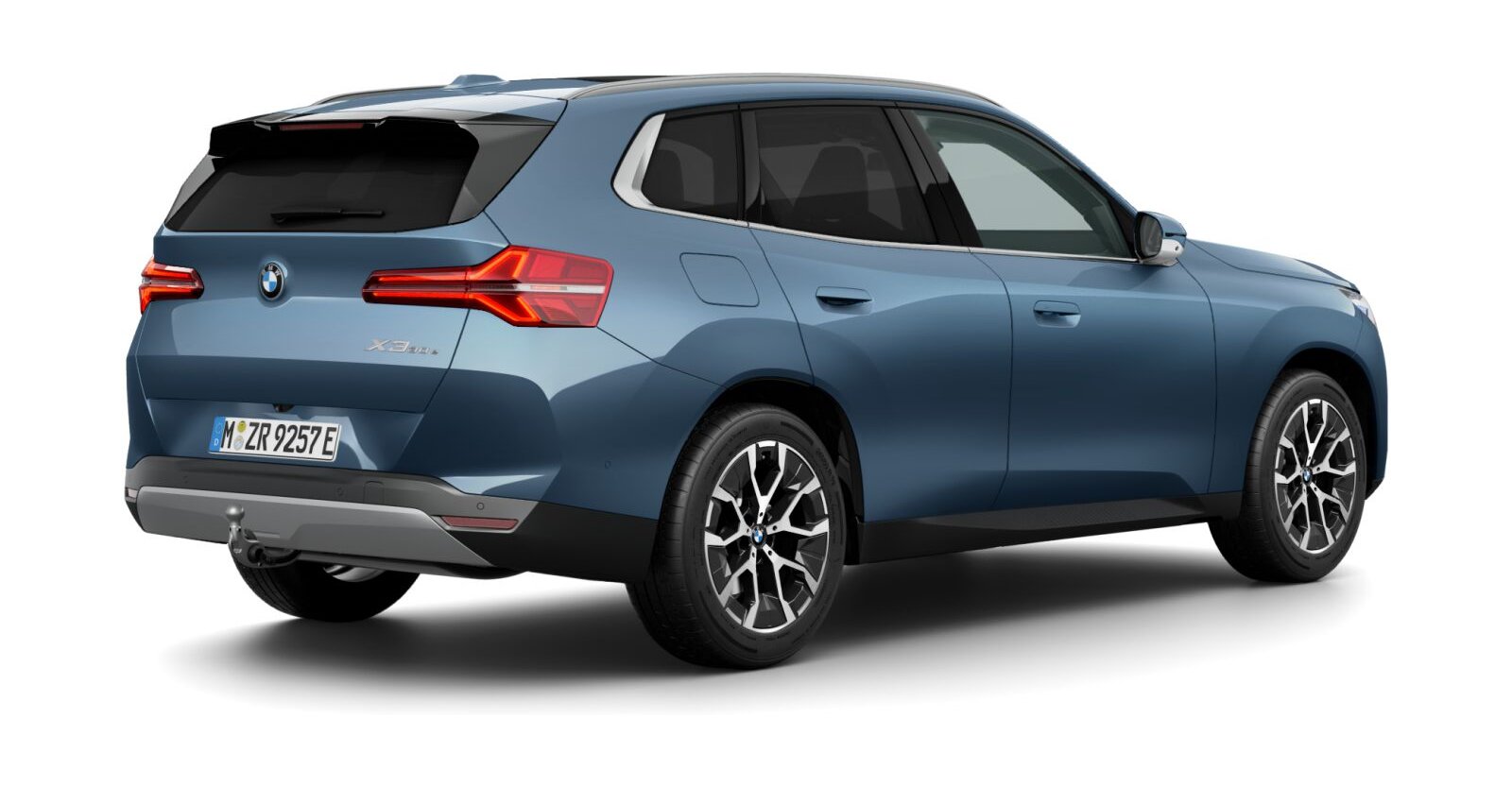 BMW BMW X in Blau von hinten