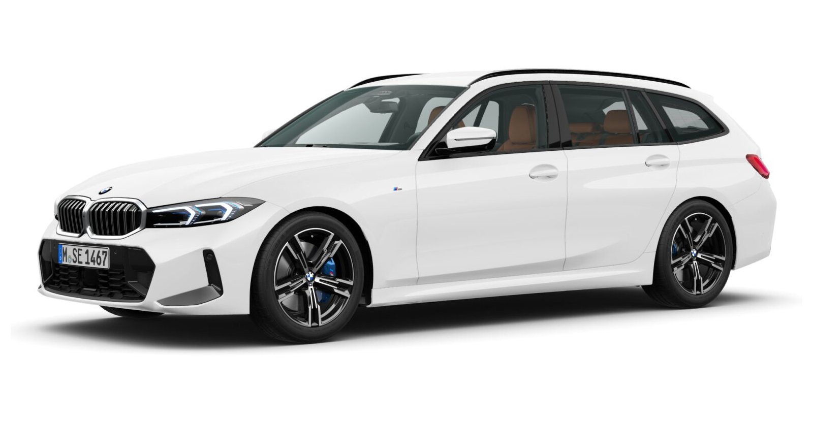 BMW 318i Touring in Weiß von vorne