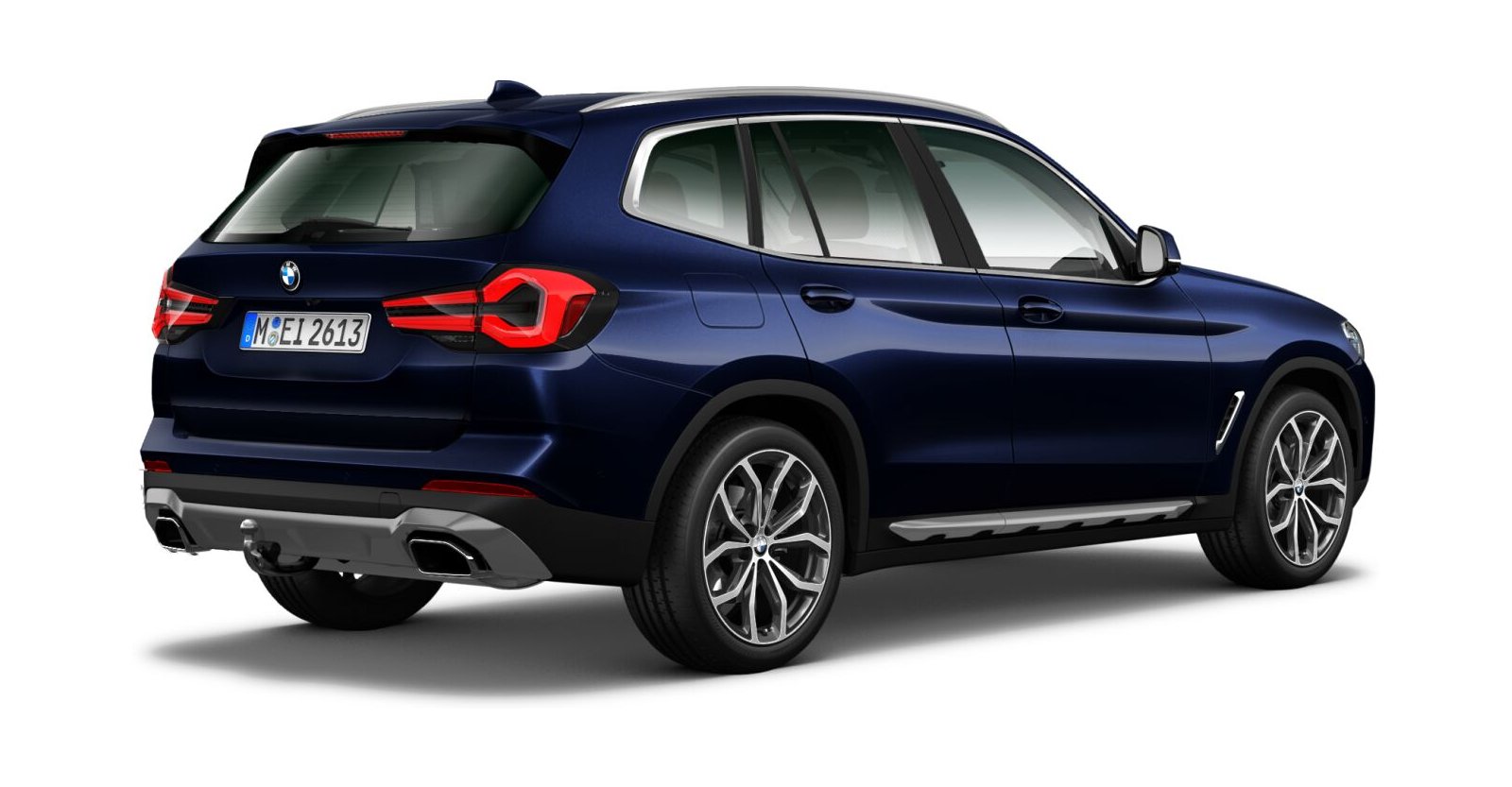 BMW BMW X in Blau von hinten