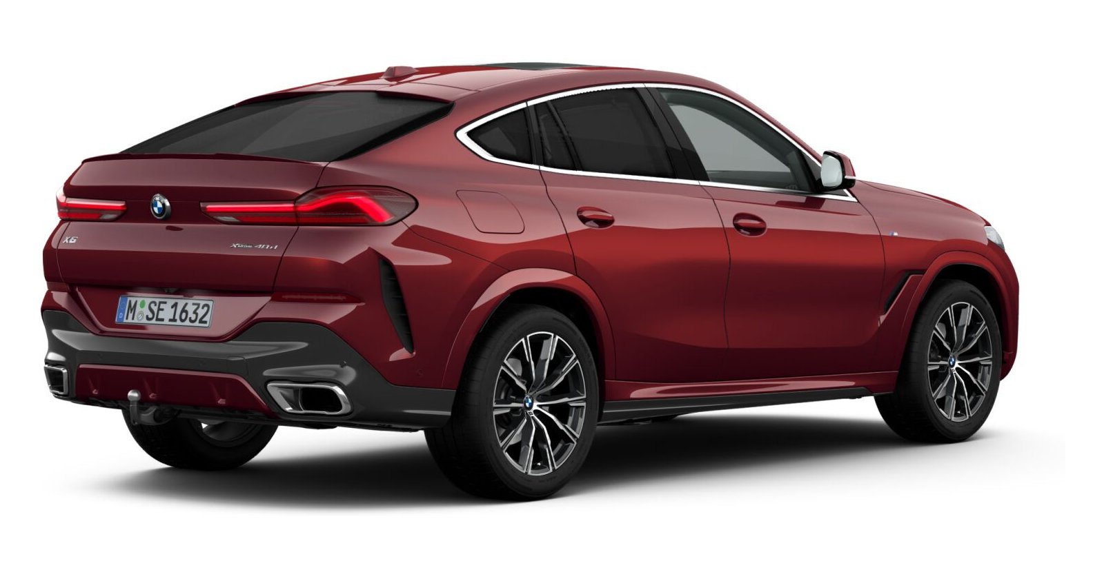 BMW BMW X in Rot von hinten