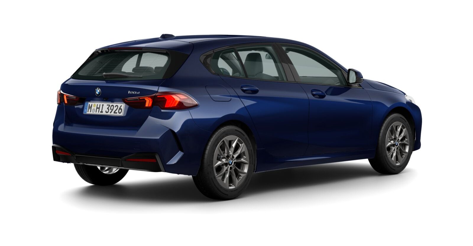 BMW BMW 1er in Blau von hinten