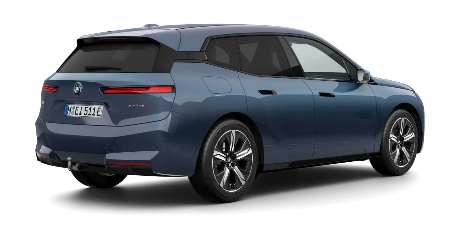 BMW BMW I in Blau von hinten