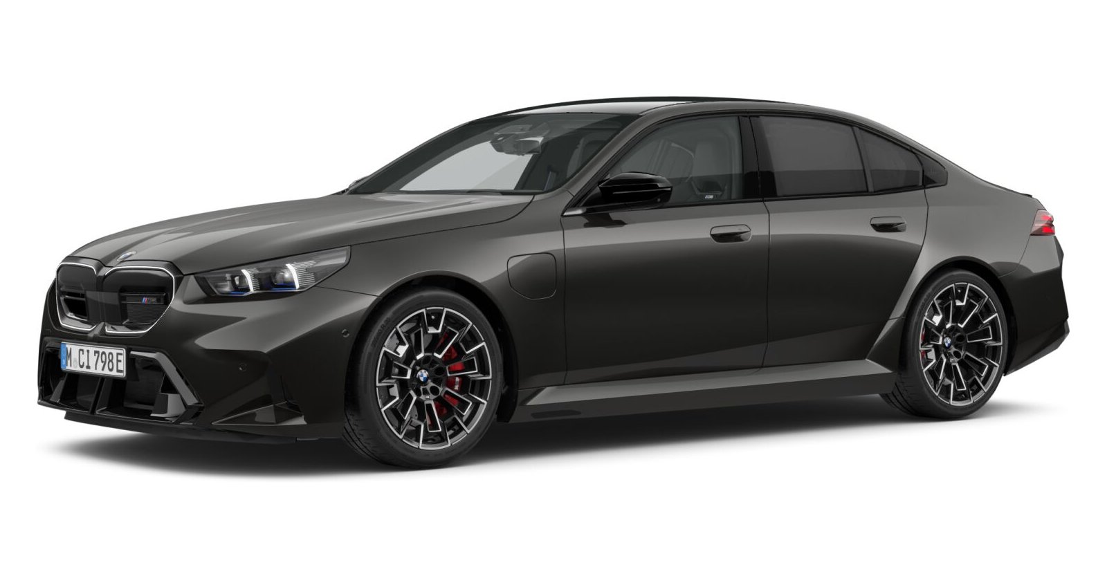 BMW M5 Limousine in Grau von vorne