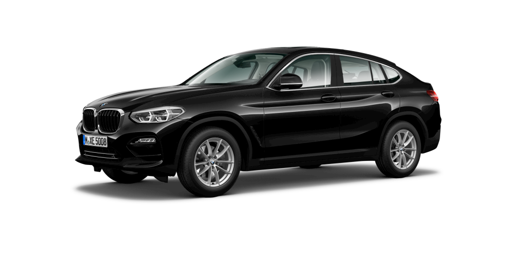 BMW X4 xDrive20i in Schwarz von vorne BMW X4 xDrive20i in Schwarz von vorne