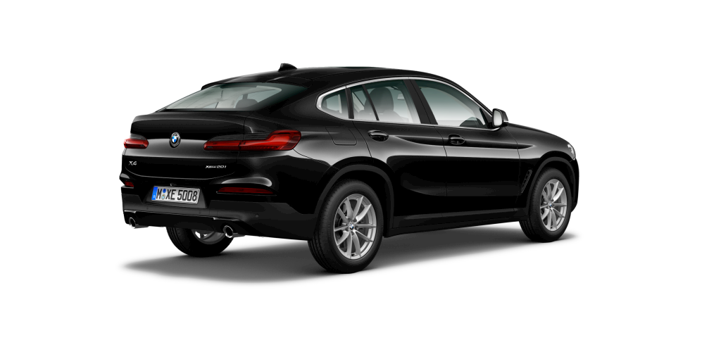 BMW BMW X in Schwarz von hinten