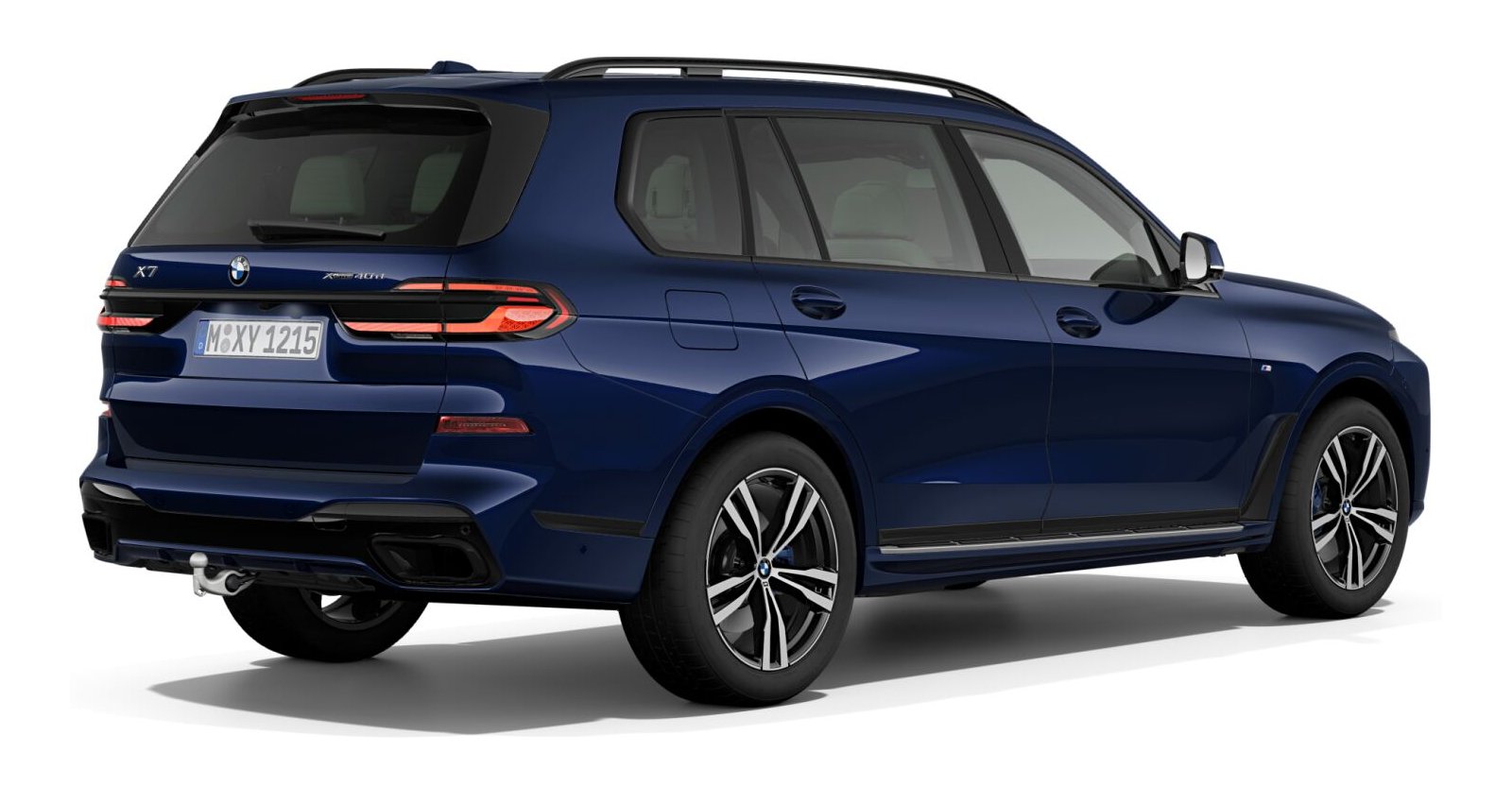 BMW BMW X in Blau von hinten