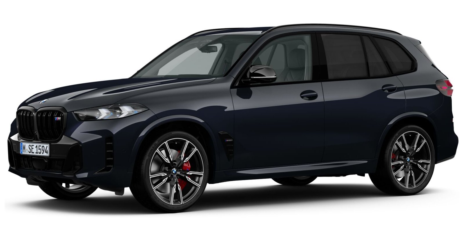 BMW X5 M60i xDrive in Schwarz von vorne BMW X5 M60i xDrive in Schwarz von vorne